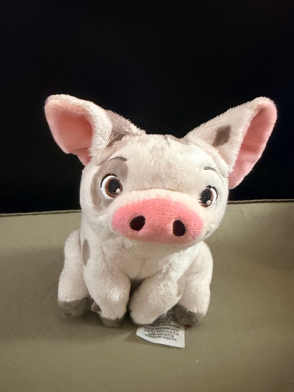 Pua (Moana Pet) Cute Plush Piglet Stuffed Animal - Pink & Light Gray